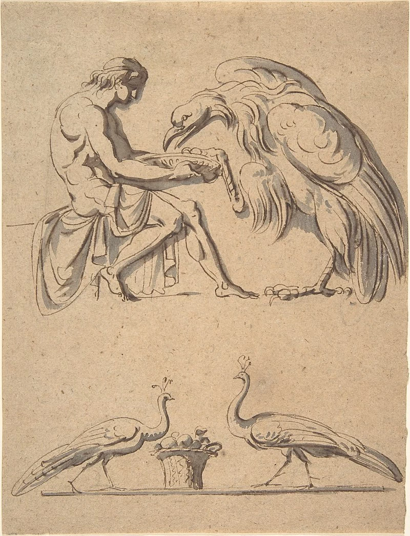 Studio di Giove, travestito da aquila, con Ganimede